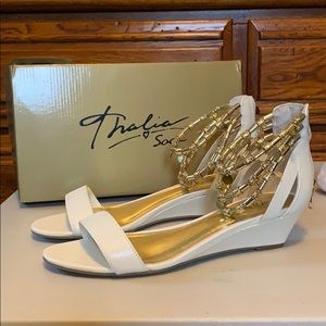 Embellished Wedge Sandals